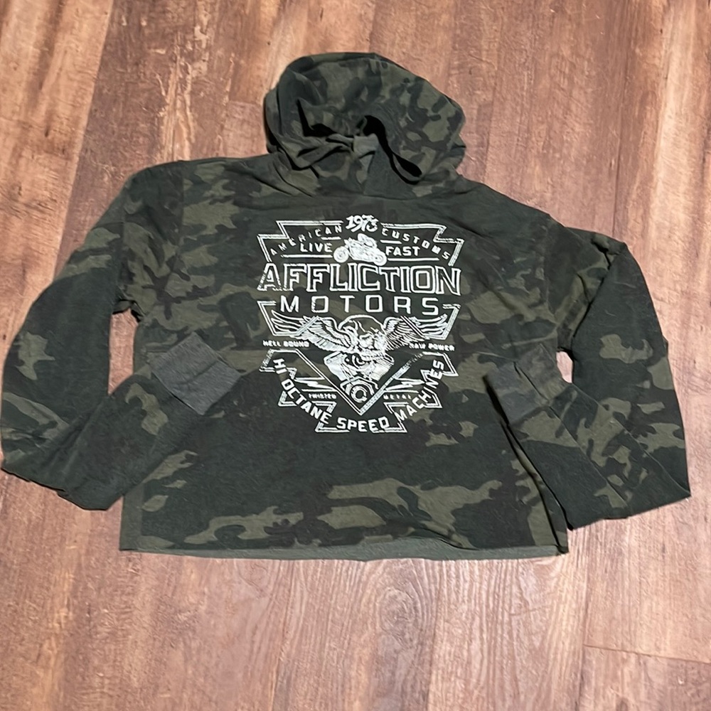 Affliction Cropped Sweatshirt